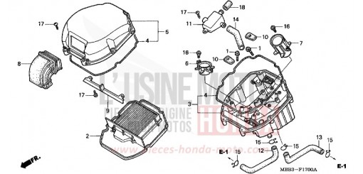FILTRE A AIR VTR1000FX de 1999
